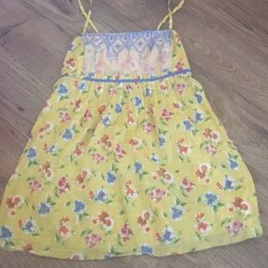 Yellow Floral Tank Top